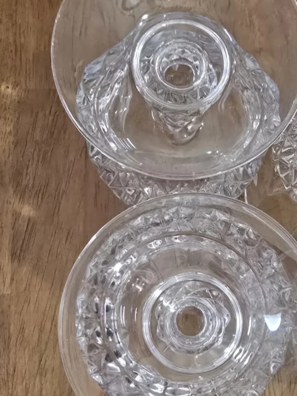 VTG Cristal dArques Durand Longchamp Crystal Glass Footed Iced Tea Glasses Set 2
